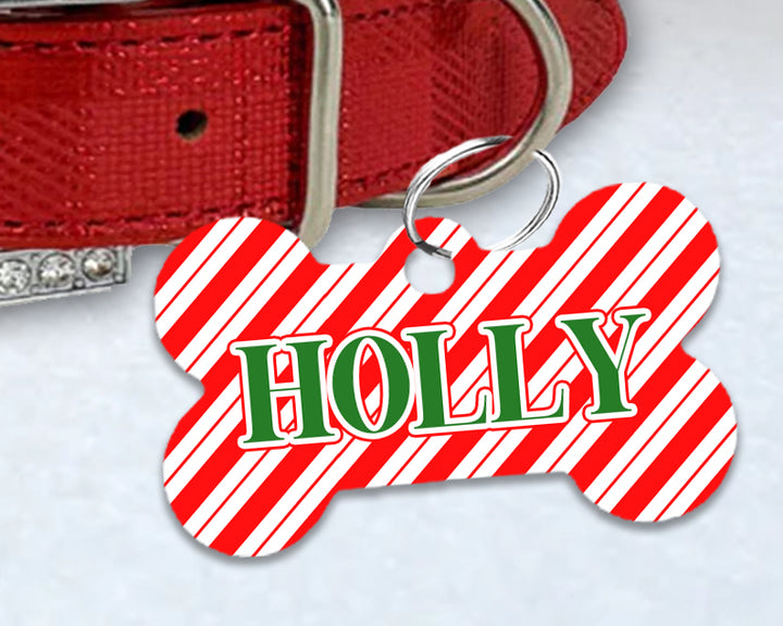 Pet ID Tag | Candy Cane