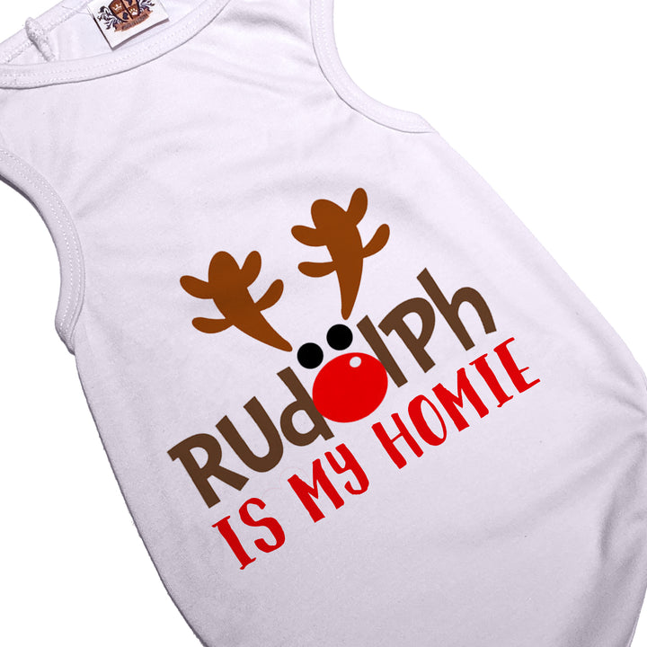 Holiday Dog Shirt | Rudolph Is My Homie