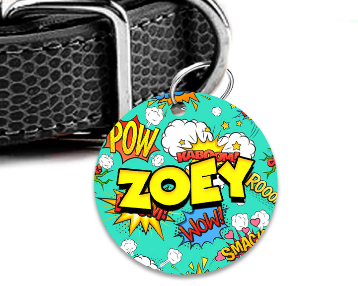 Pet ID Tag | Boom Pow Superhero