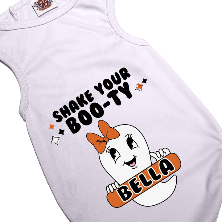 Halloween Dog Shirt | Personalized Shake Your Boo-ty Girl Ghost