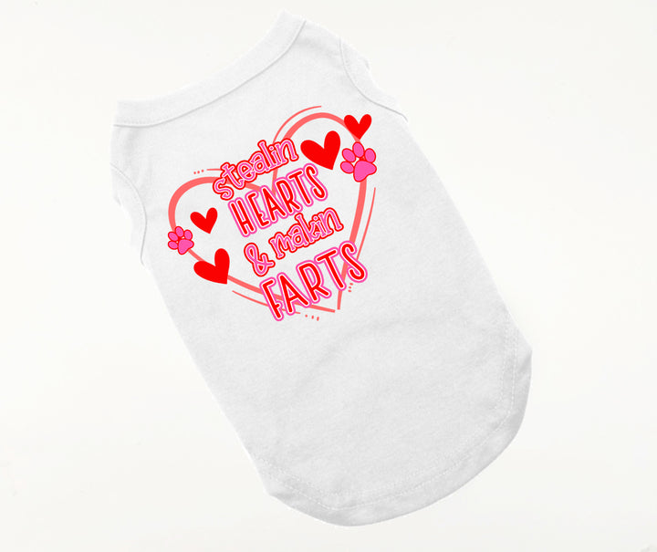 Stealin Hearts & Makin Farts Valentine tee