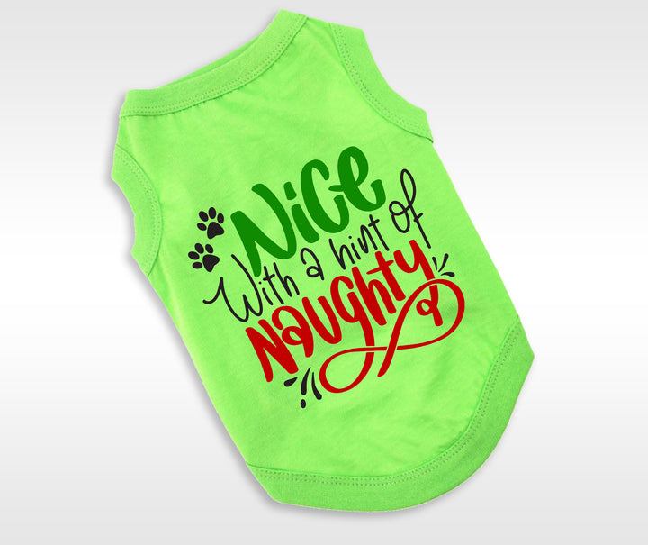 Holiday Dog Shirt | Nice With A Hint Of Naughty