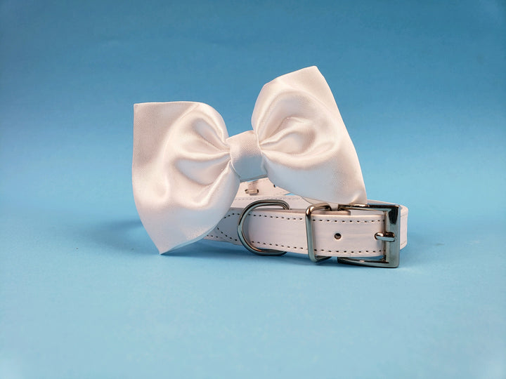 Bowtie Collar | White Satin