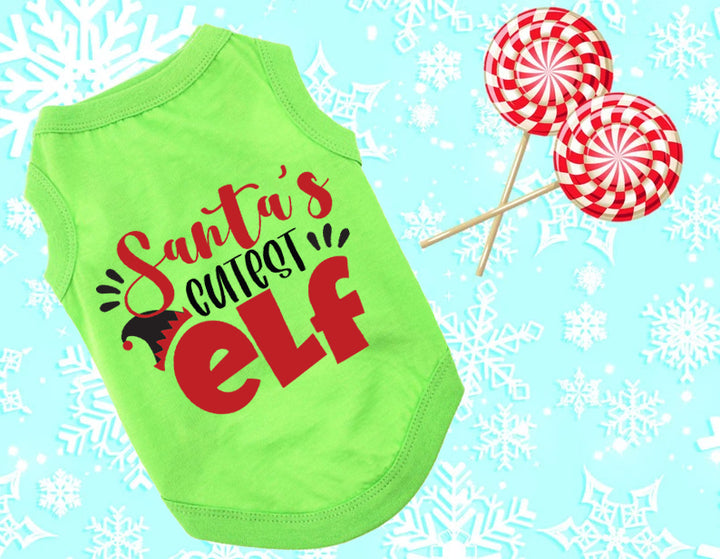 Holiday Dog Shirt | Santa's Cutest Elf