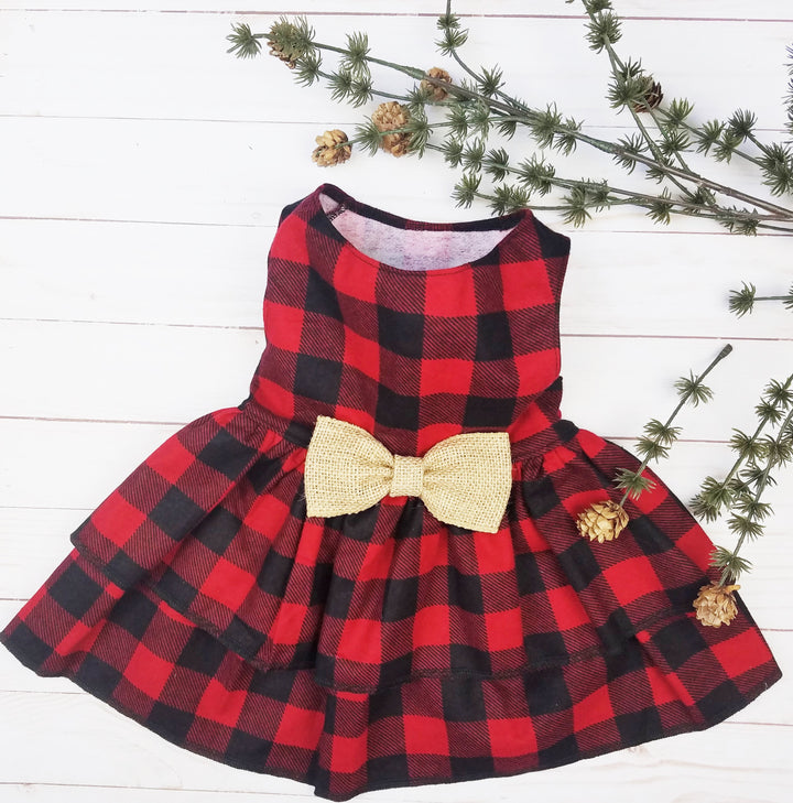 Holiday Dog Dress | Red Buffalo | The Hermona